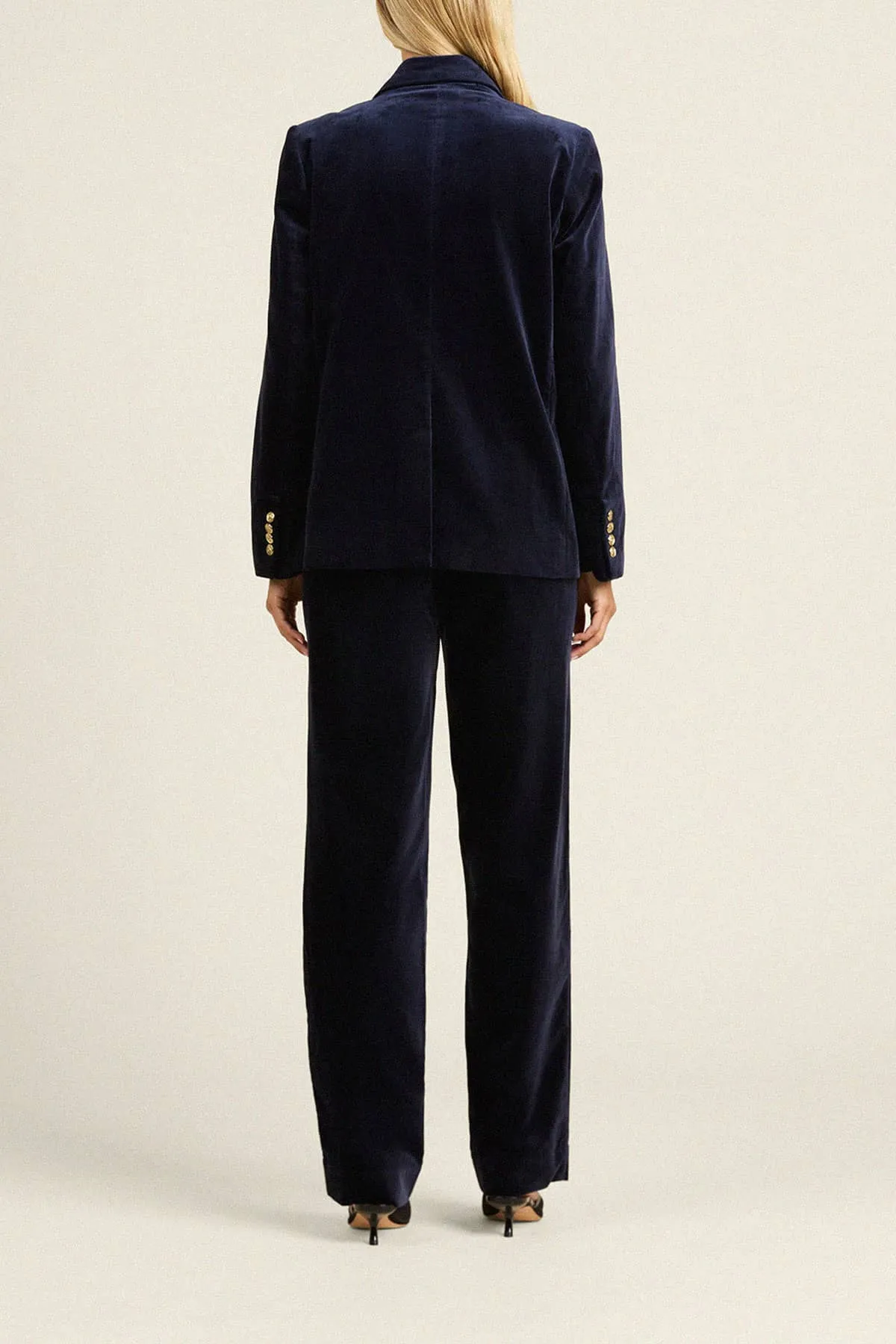 Grant Blazer Dark Sapphire Velvet sold by Trovata product image thumbnail 4