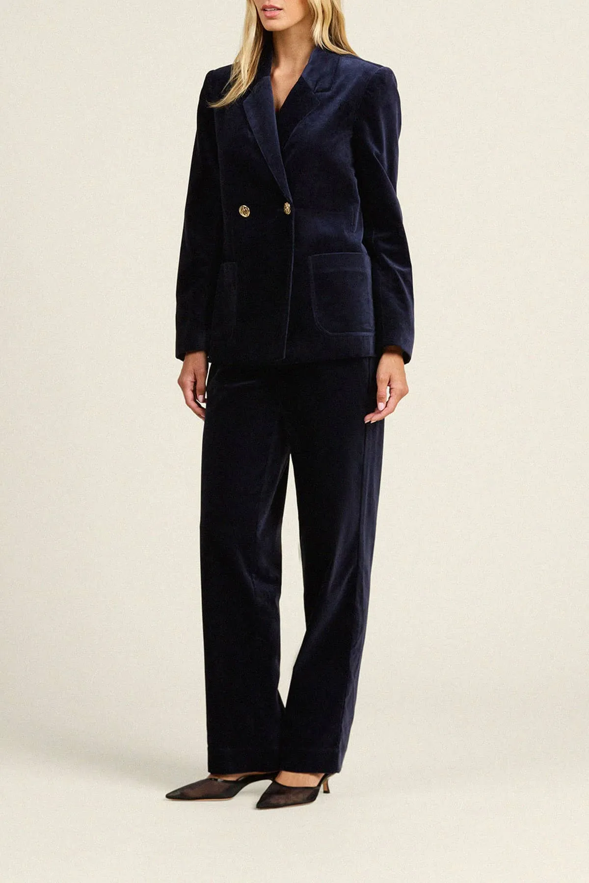 Grant Blazer Dark Sapphire Velvet sold by Trovata product image thumbnail 3