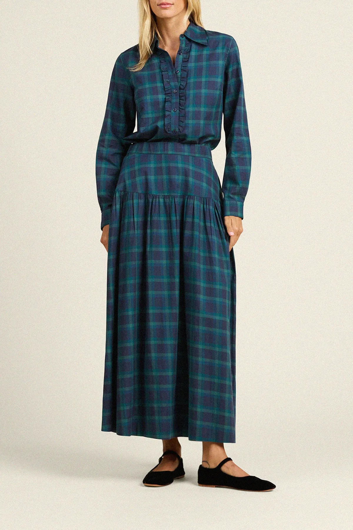 Ava Shirt Nocturne Plaid sold by Trovata product image thumbnail 2