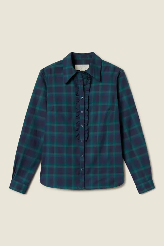 Ava Shirt Nocturne Plaid sold by Trovata