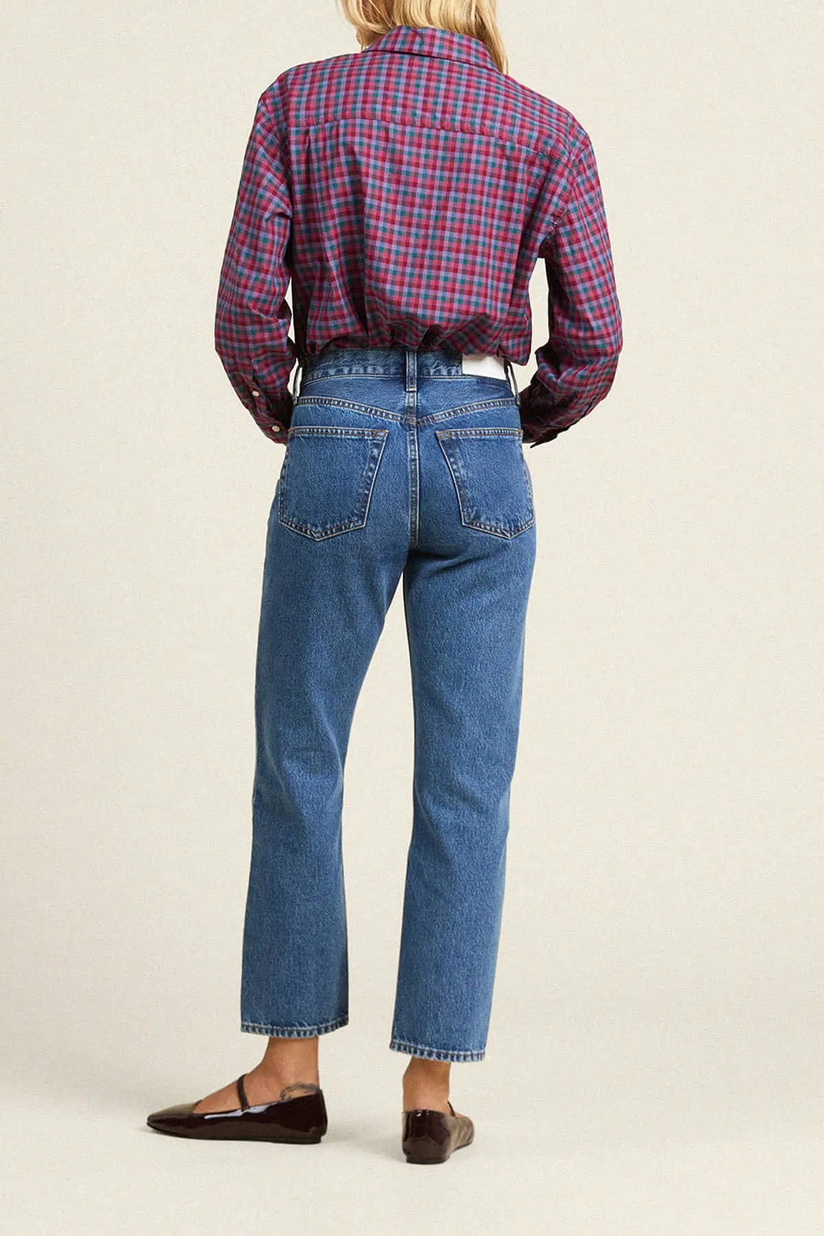 Blake Oversized Shirt Poppy & Pine Check sold by Trovata product image thumbnail 4