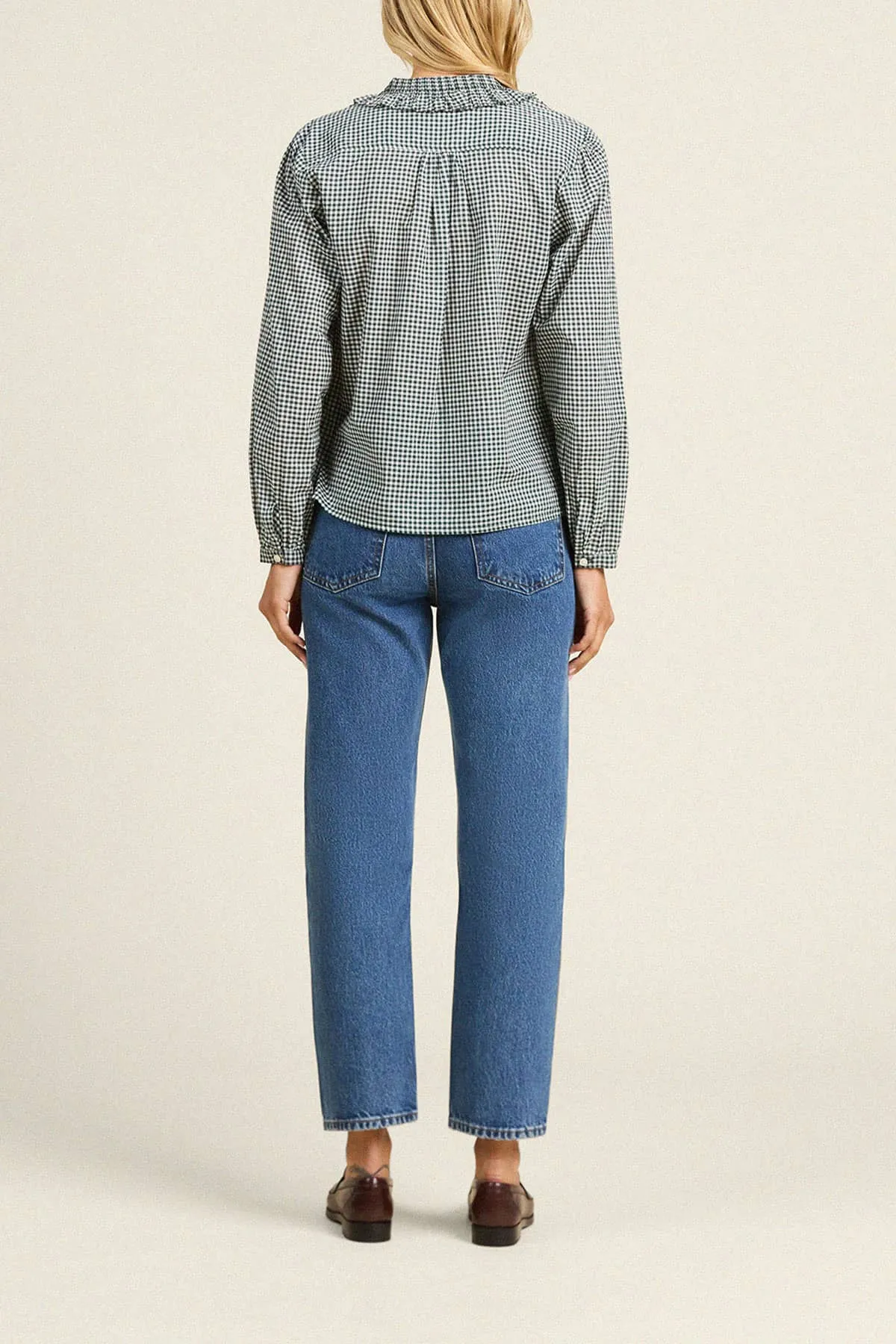 Alise Blouse Caspian Check sold by Trovata product image thumbnail 4