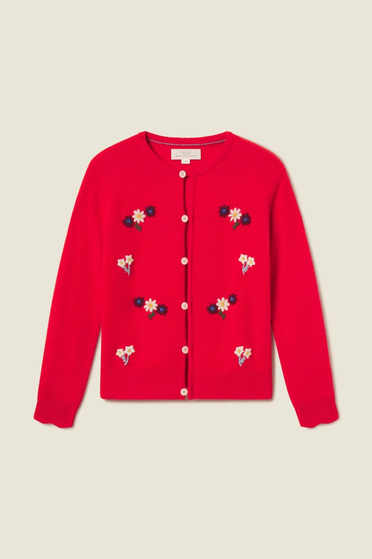 Loretta Cardigan Red sold by Trovata