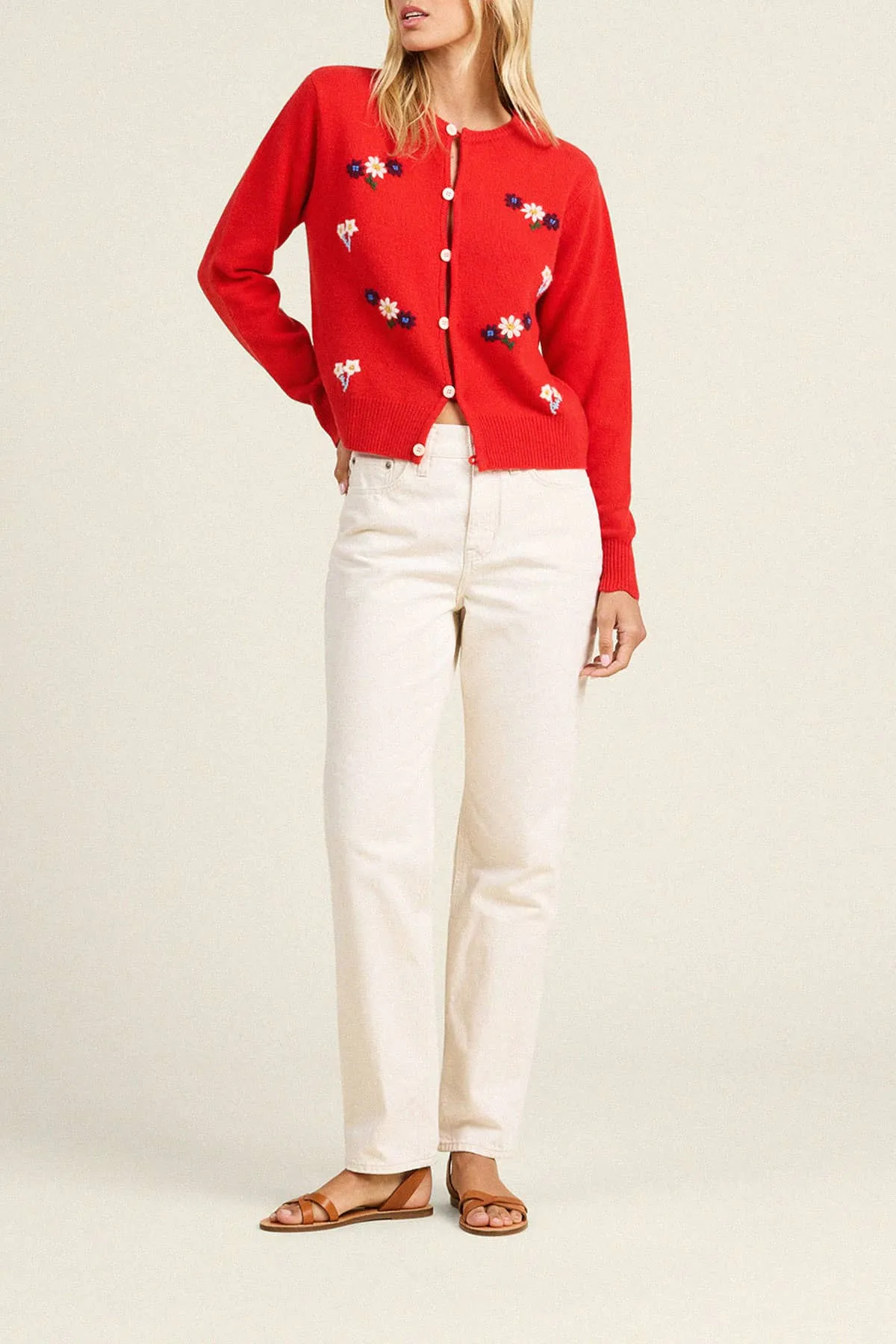 Loretta Cardigan Red sold by Trovata product image thumbnail 2