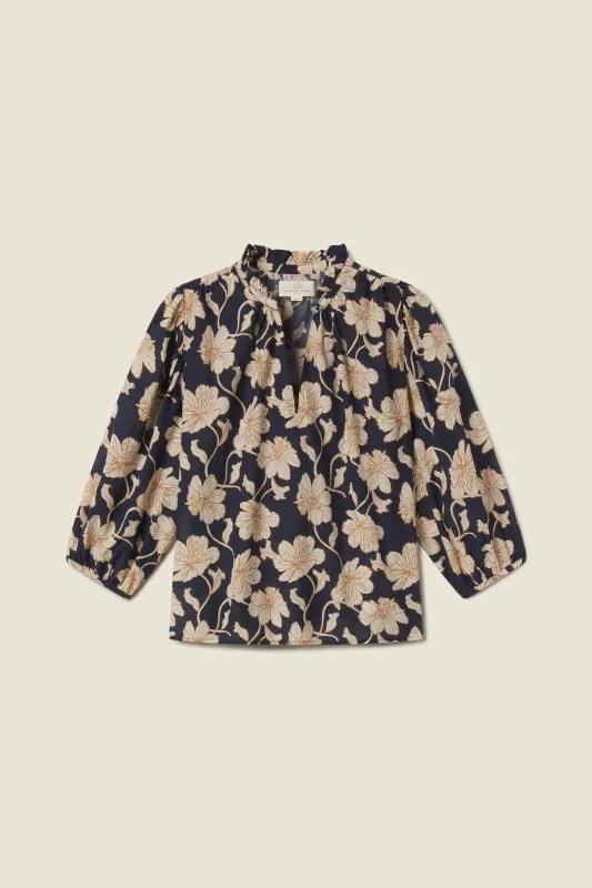 Orly Blouse Viola Nocturne sold by Trovata