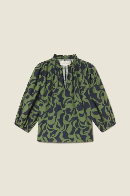 Orly Blouse Muted Canopy sold by Trovata