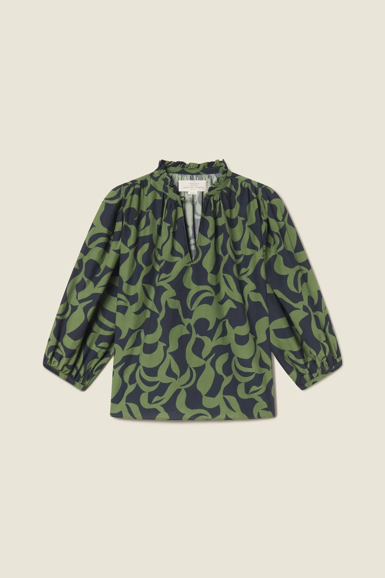 Orly Blouse Muted Canopy sold by Trovata