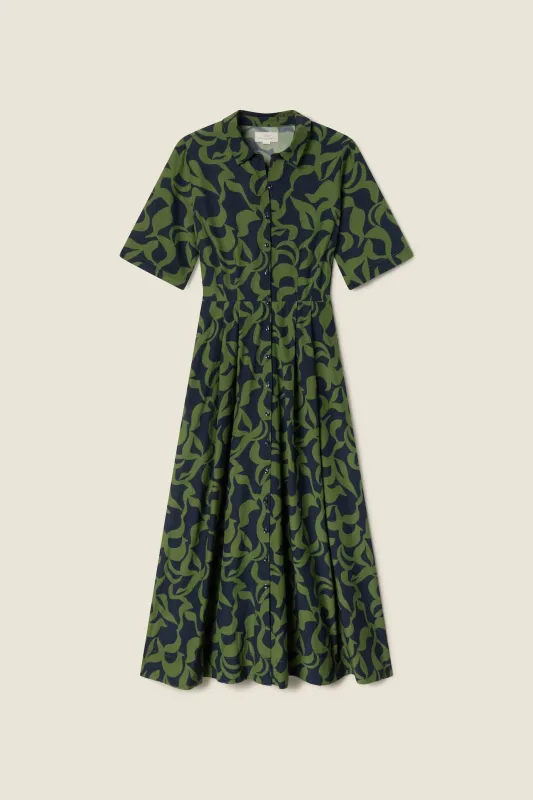 Aster Dress Muted Canopy sold by Trovata