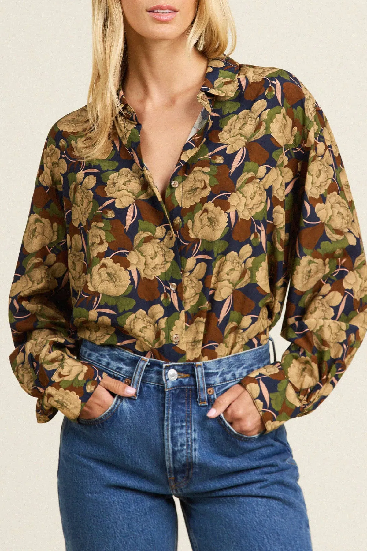 Emilia Oversized Shirt Verbena Vail sold by Trovata product image thumbnail 2