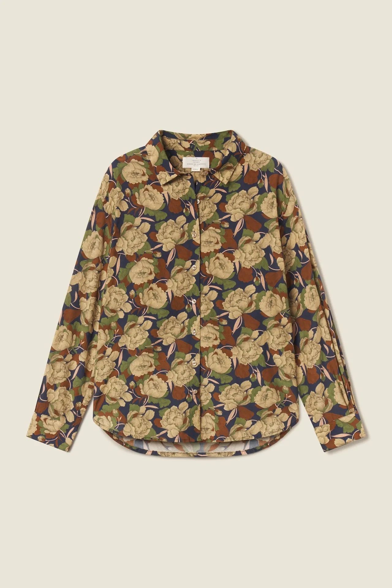 Emilia Oversized Shirt Verbena Vail sold by Trovata