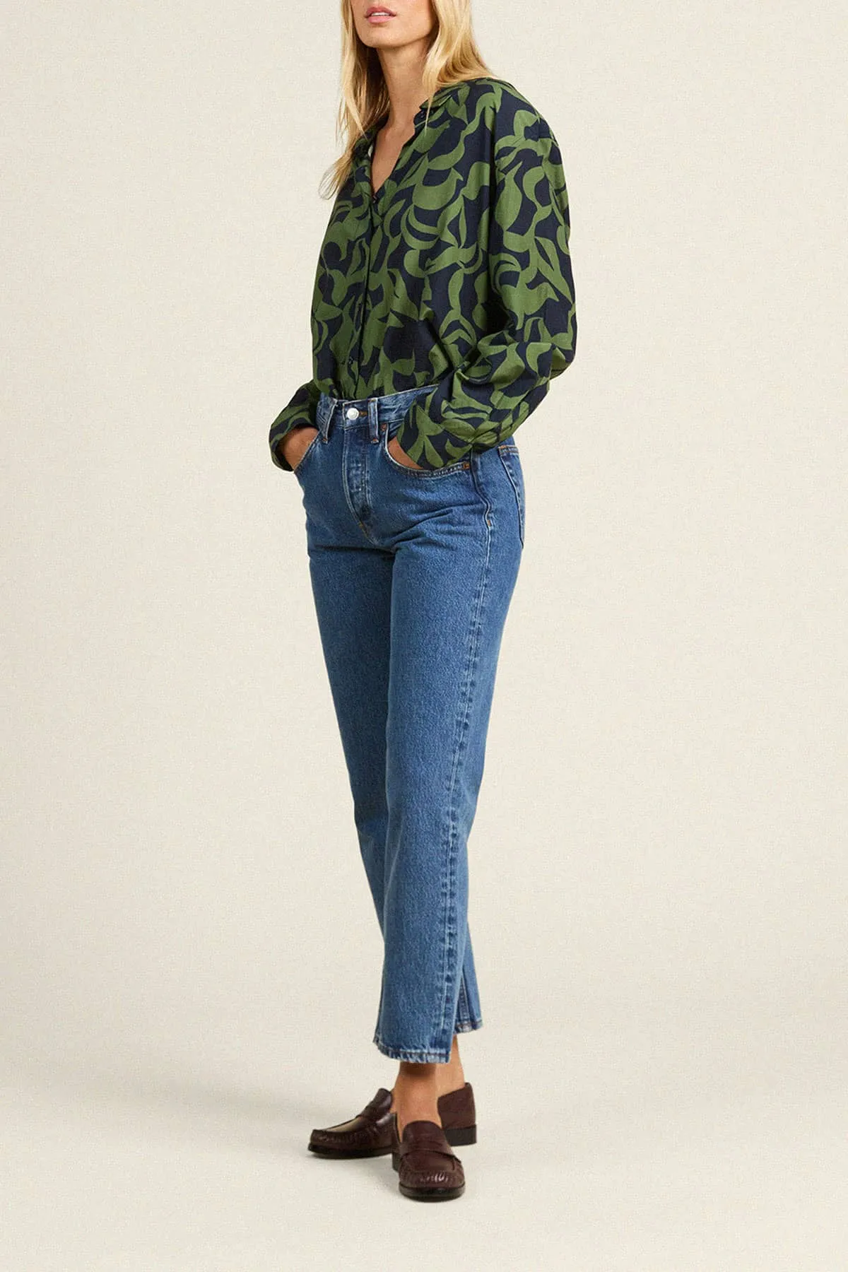 Emilia Oversized Shirt Muted Canopy sold by Trovata product image thumbnail 4