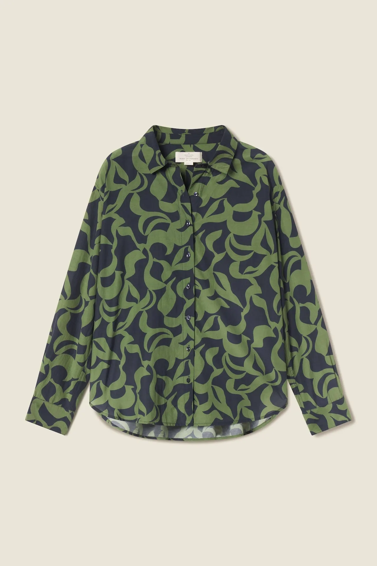 Emilia Oversized Shirt Muted Canopy sold by Trovata