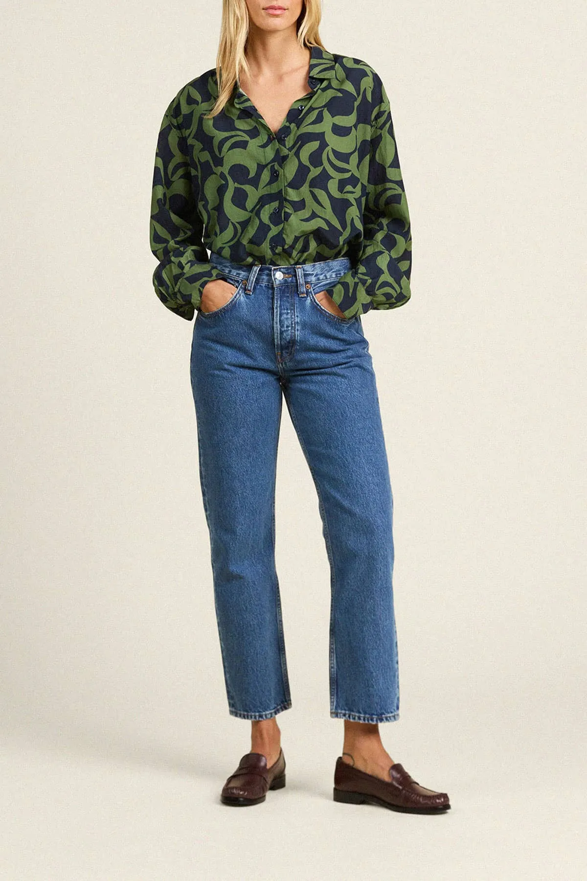 Emilia Oversized Shirt Muted Canopy sold by Trovata product image thumbnail 3