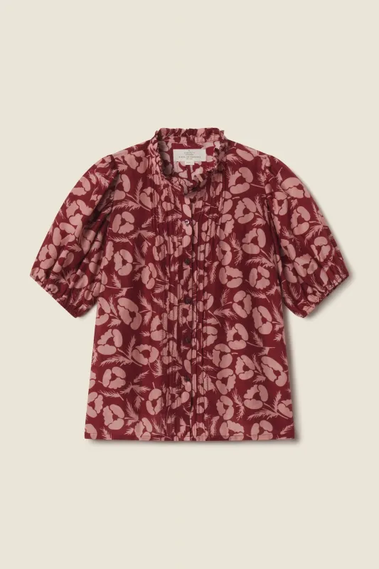 Mira Blouse Briar Rosewood sold by Trovata