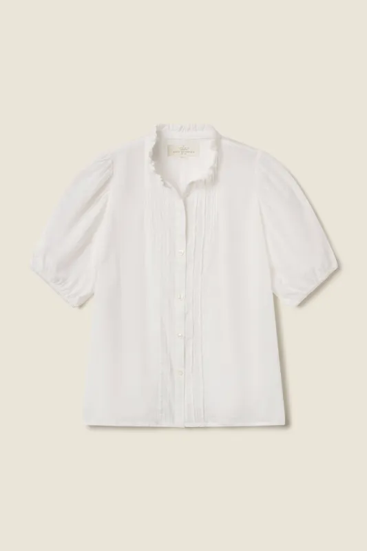 Mira Blouse White sold by Trovata