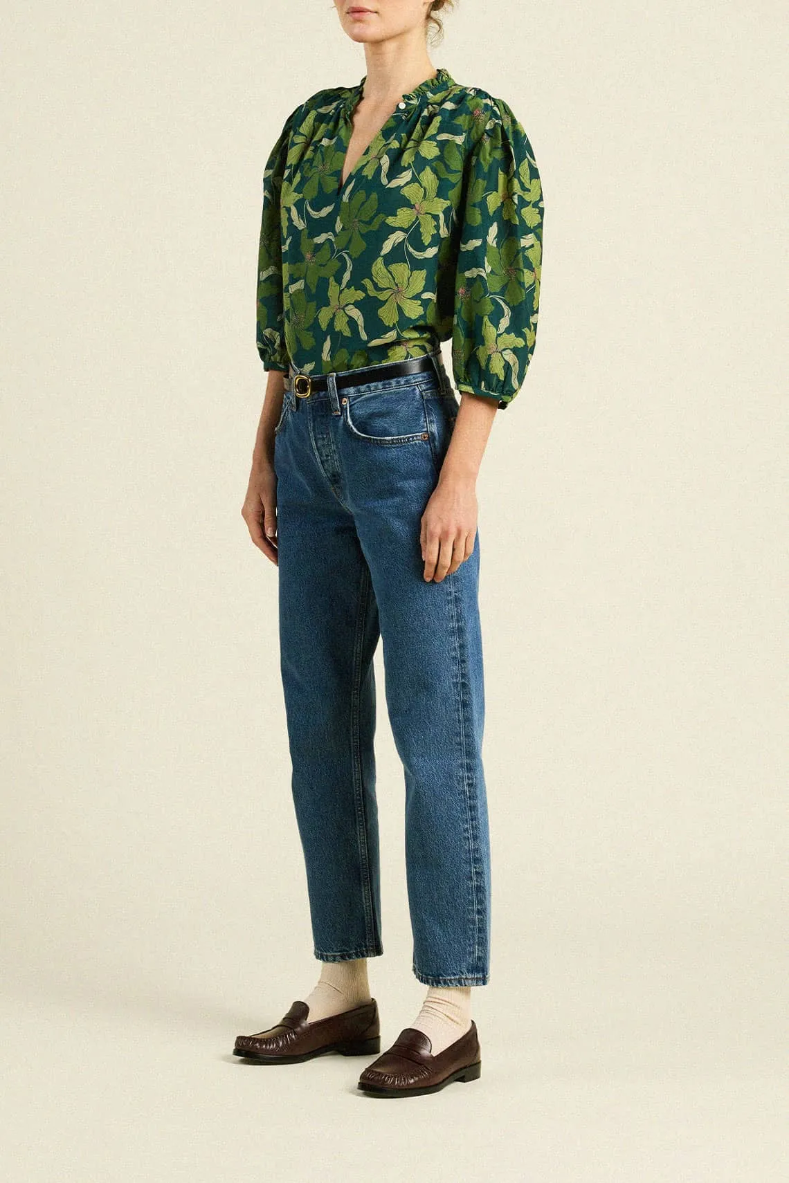 Orly Blouse Green Canopy sold by Trovata product image thumbnail 3