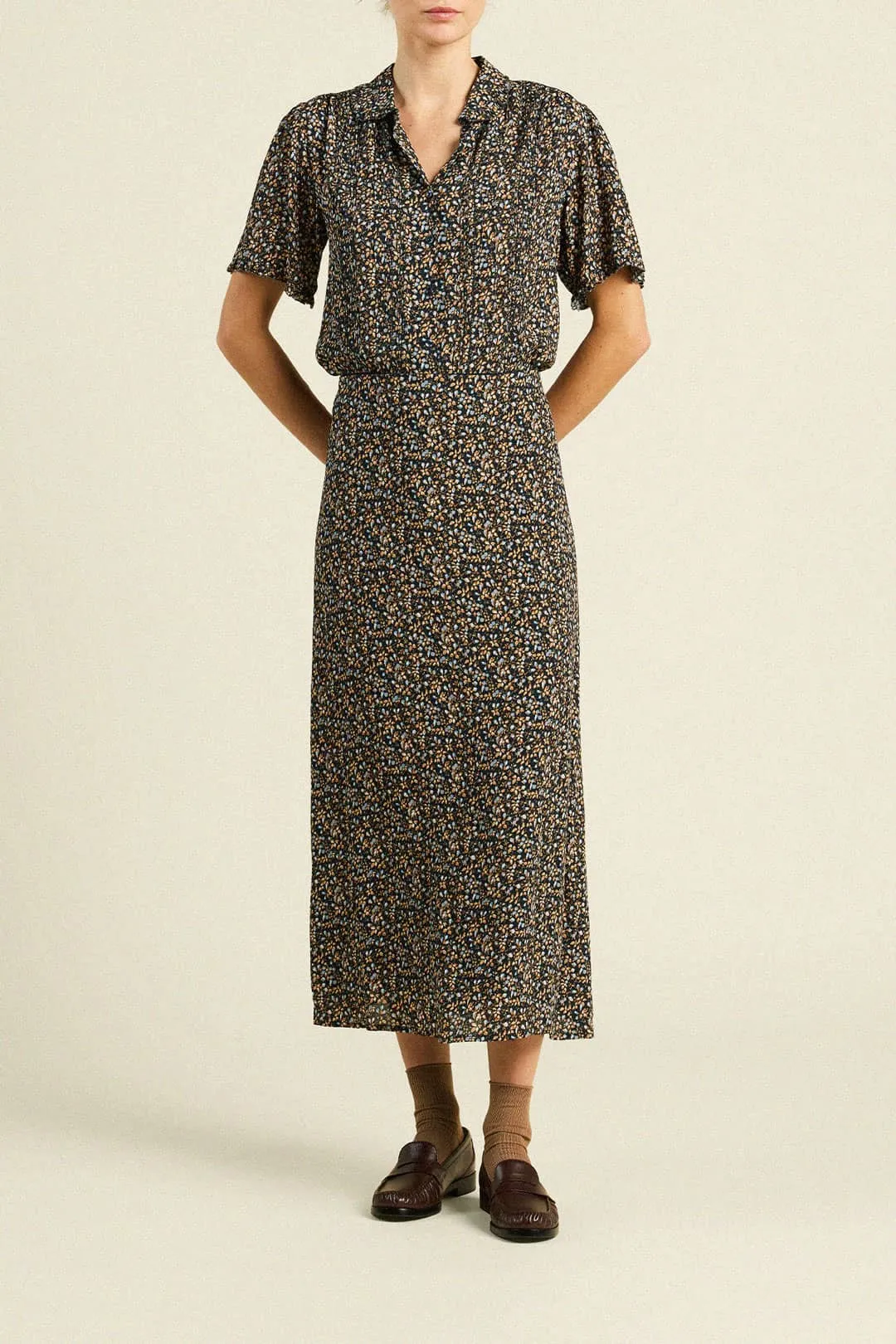 Demi Skirt Nightshadow Ditsy sold by Trovata product image thumbnail 2