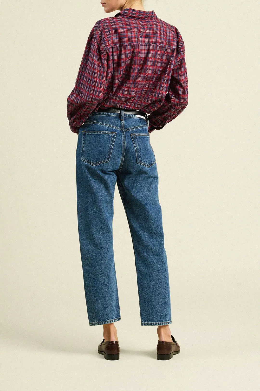Blake Oversized Shirt Mulled Wine Plaid sold by Trovata product image thumbnail 4