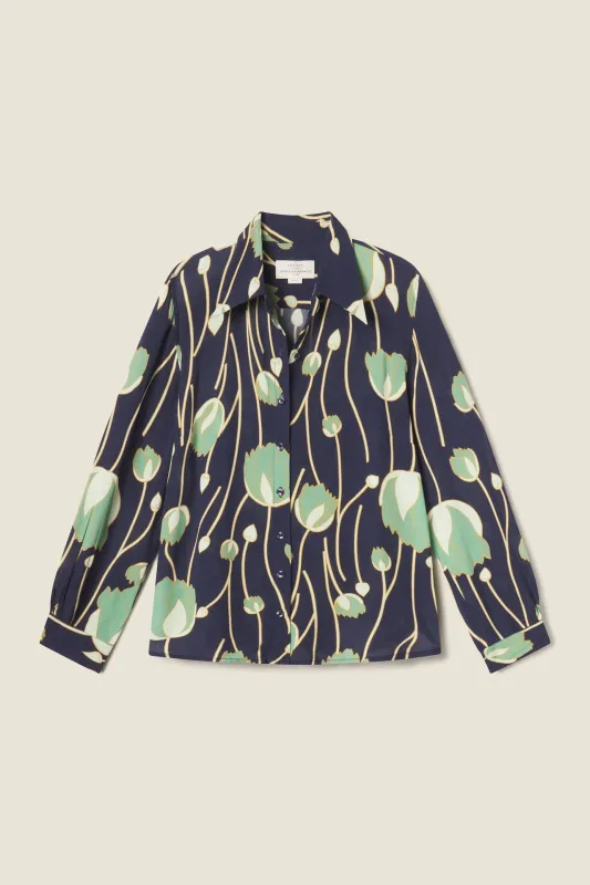 Jacquelin Shirt Jade Tulip sold by Trovata