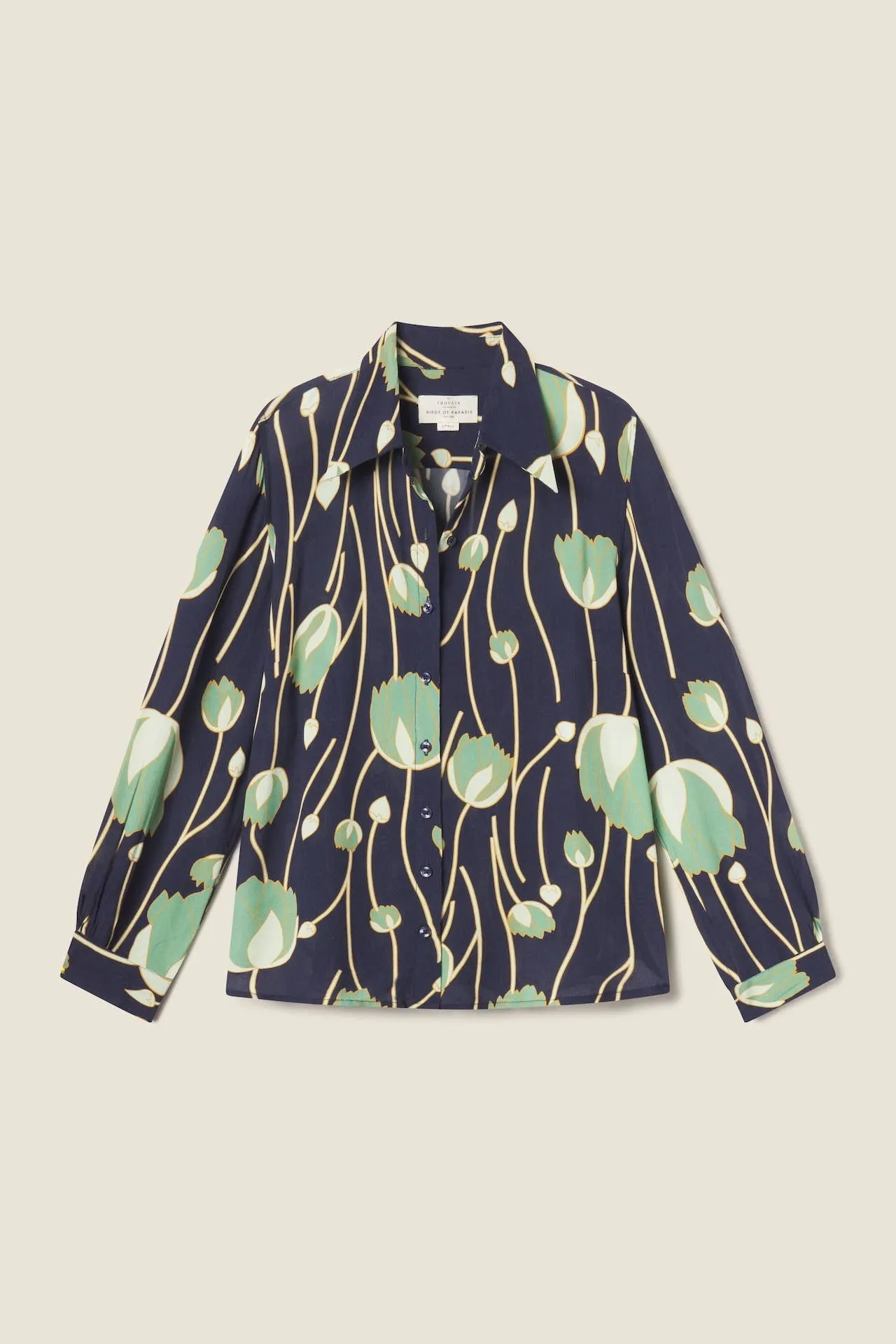 Jacquelin Shirt Jade Tulip sold by Trovata