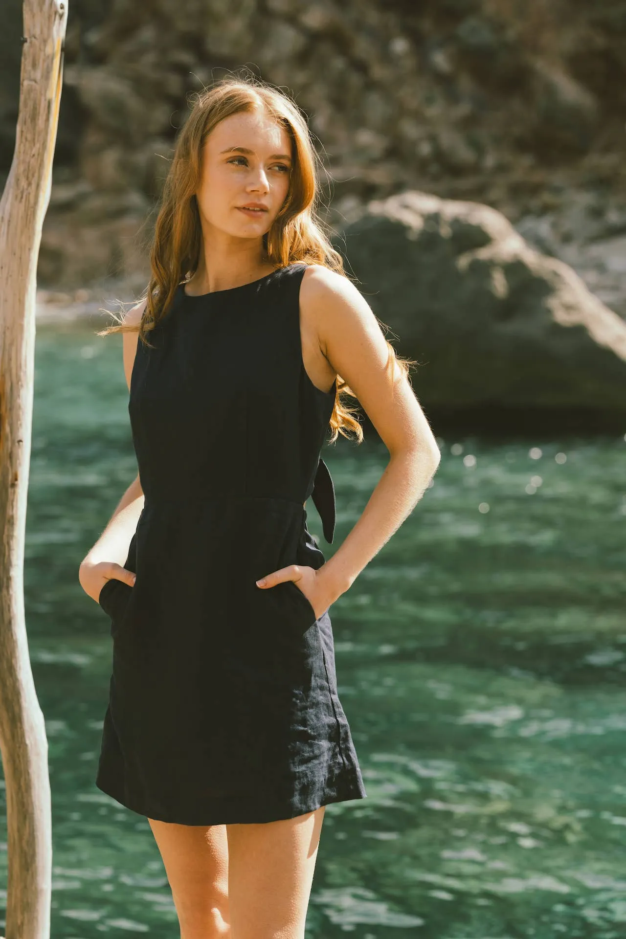 Rosalie Dress Navy sold by Trovata product image thumbnail 2
