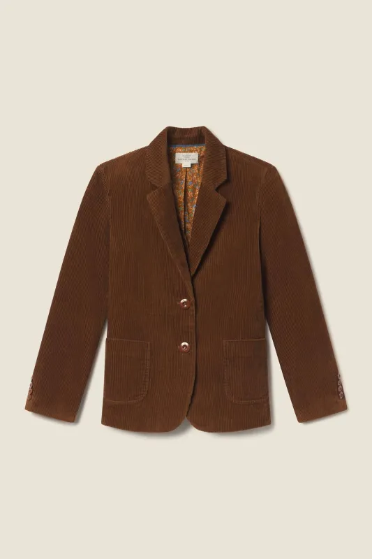 Skylar Blazer Walnut sold by Trovata