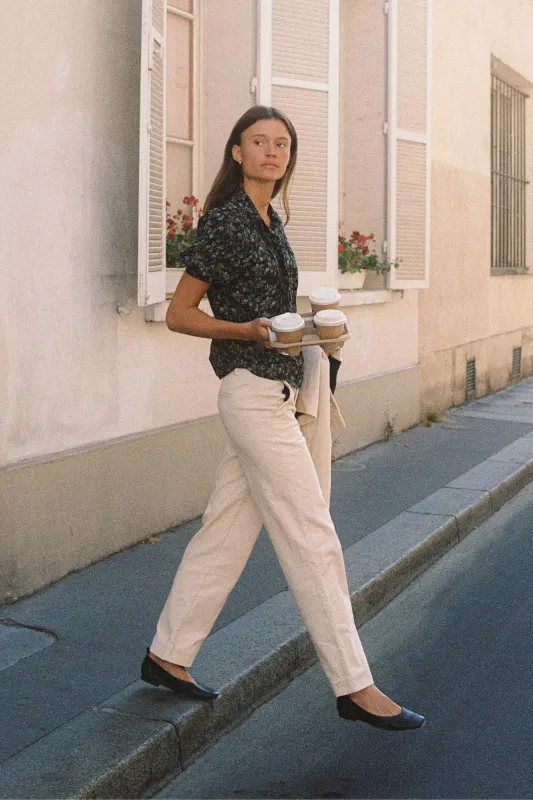 Nadine Blouse Orchard Frost sold by Trovata