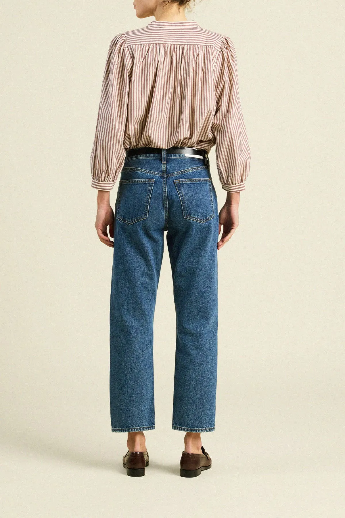 Clara Blouse Burgundy Stripe sold by Trovata product image thumbnail 5