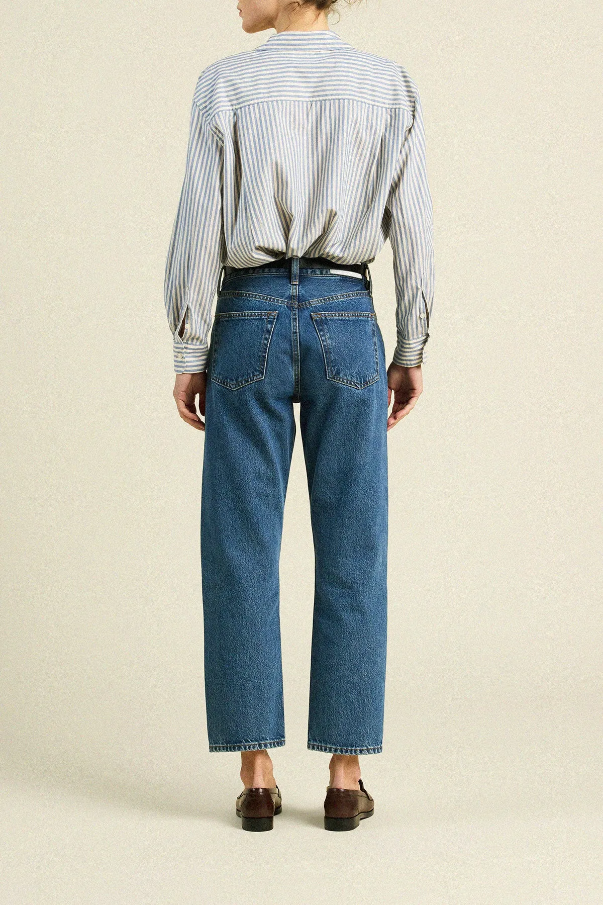 Blake Oversized Shirt Oceanview Stripe sold by Trovata product image thumbnail 4