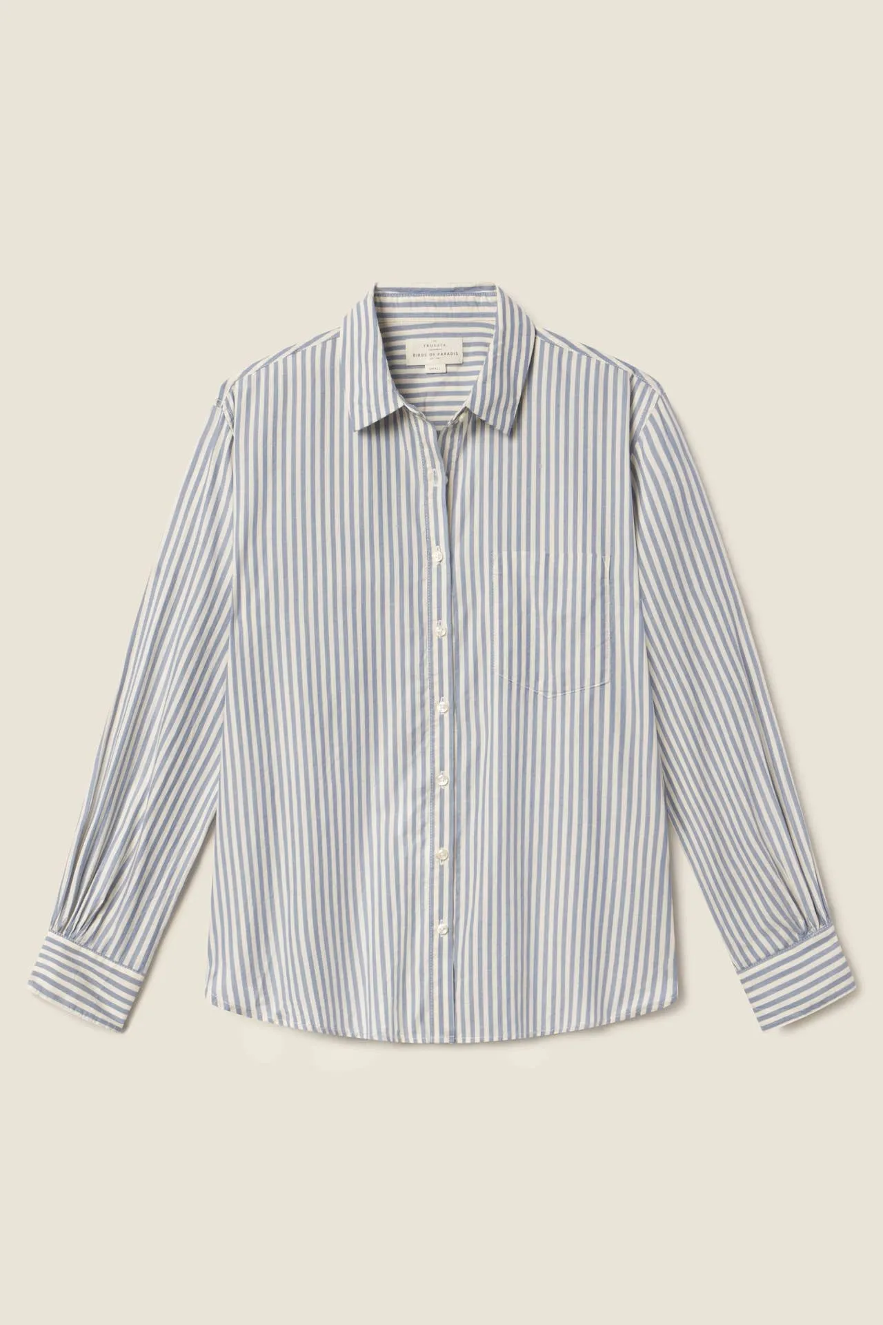 Blake Oversized Shirt Oceanview Stripe sold by Trovata