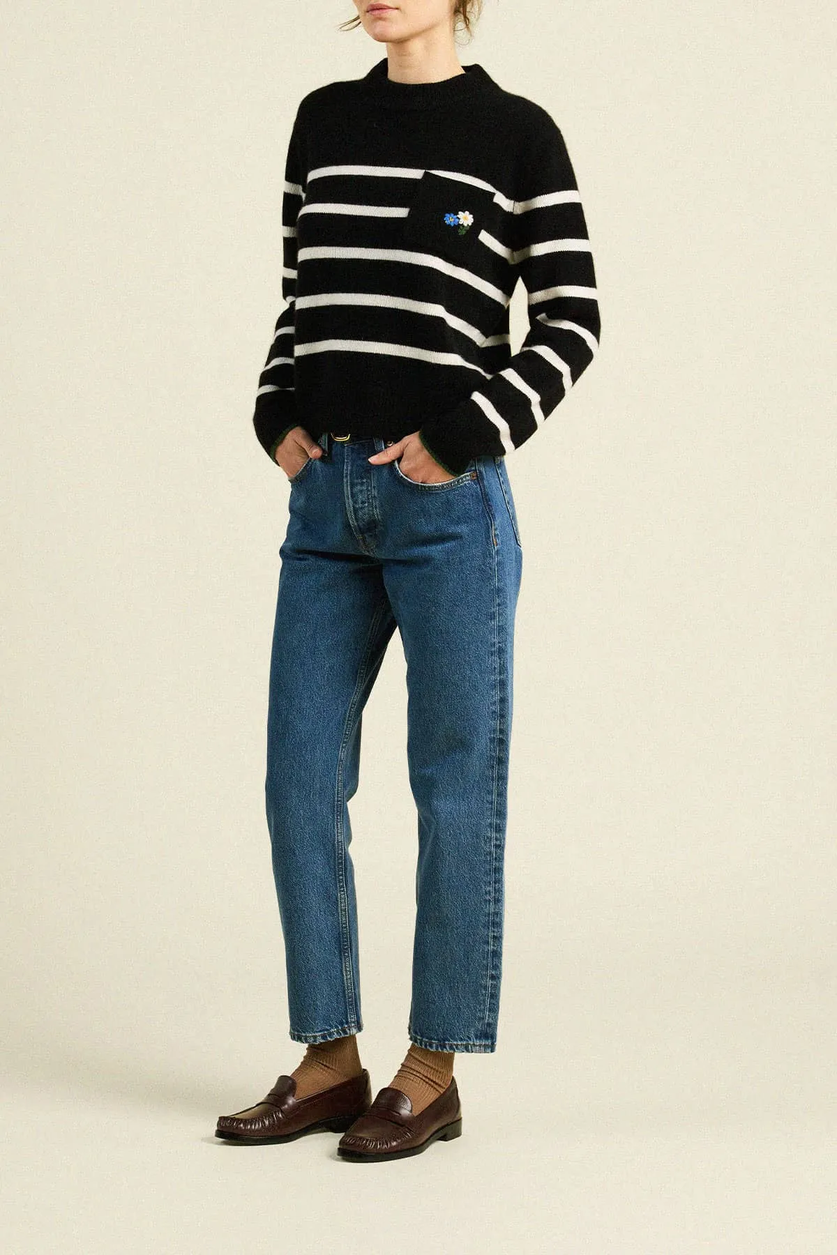 Oksana Sweater Black Stripe sold by Trovata product image thumbnail 4