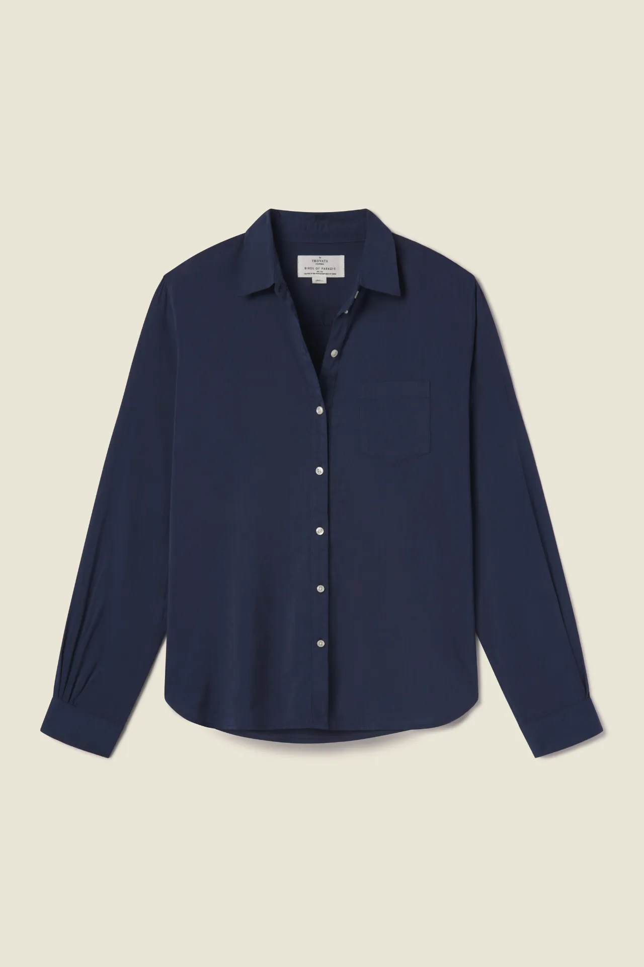 Grace Classic Shirt Navy sold by Trovata