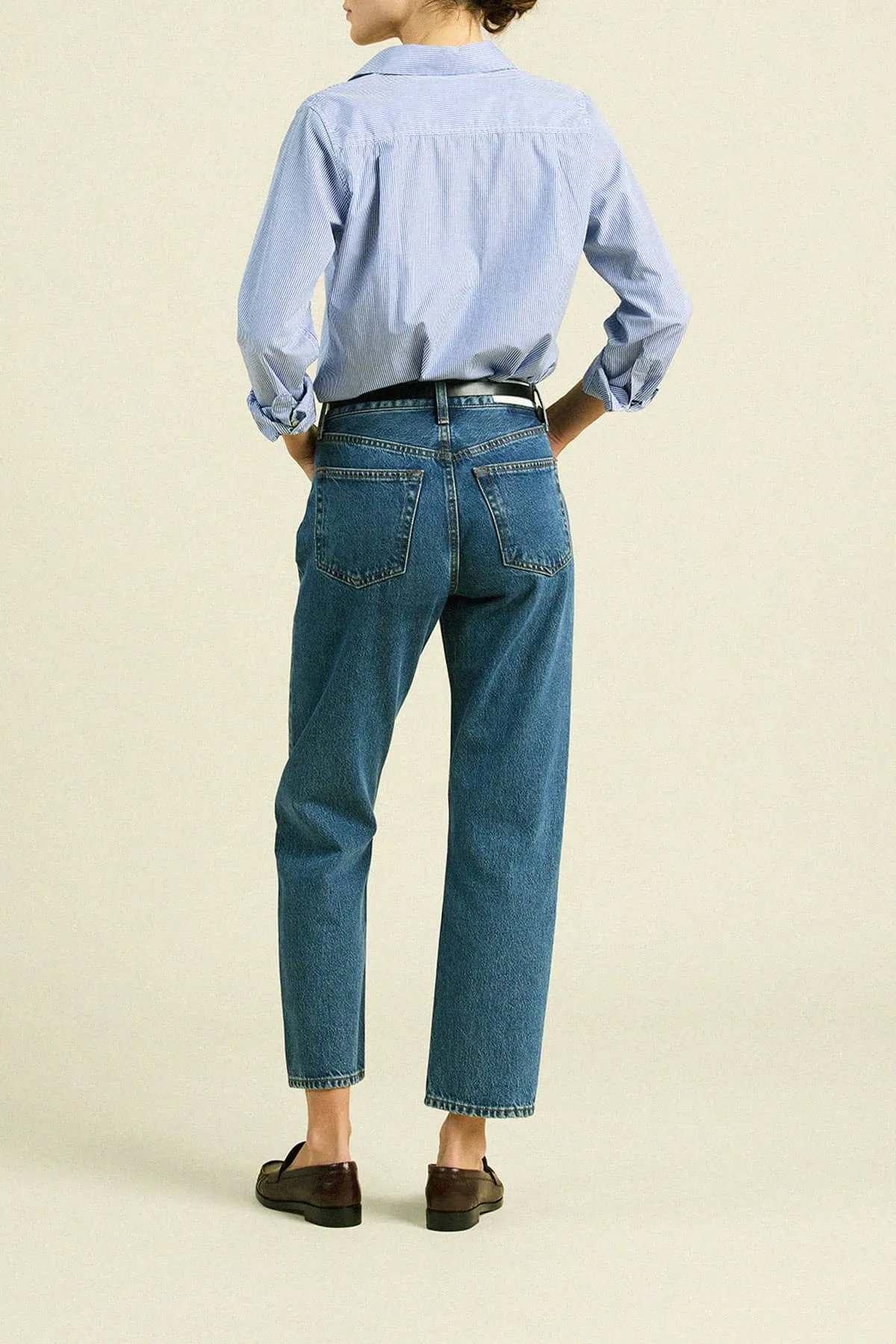 Grace Classic Shirt Blue/White Stripe sold by Trovata product image thumbnail 4