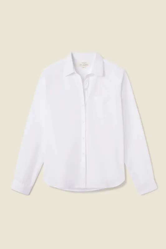 Grace Classic Shirt White Poplin sold by Trovata