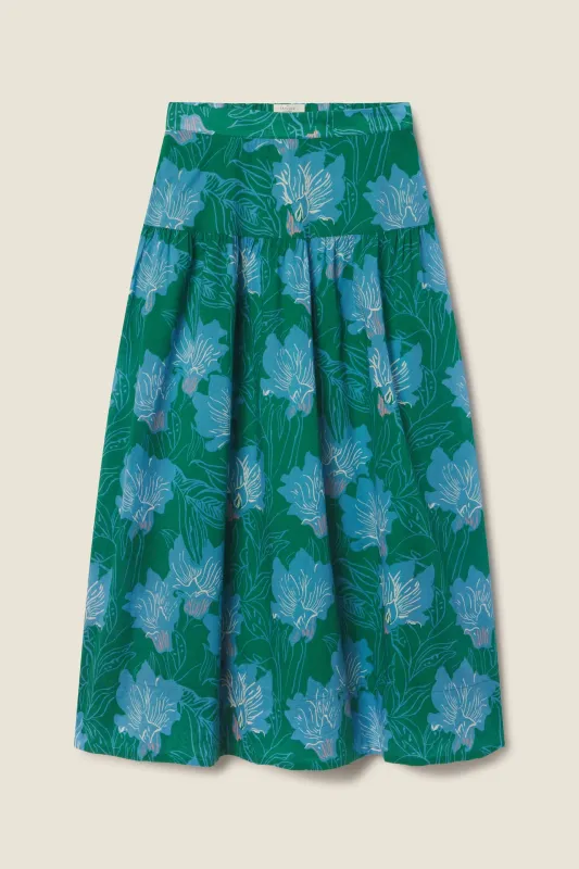 Lydia Skirt Blue Orchid sold by Trovata