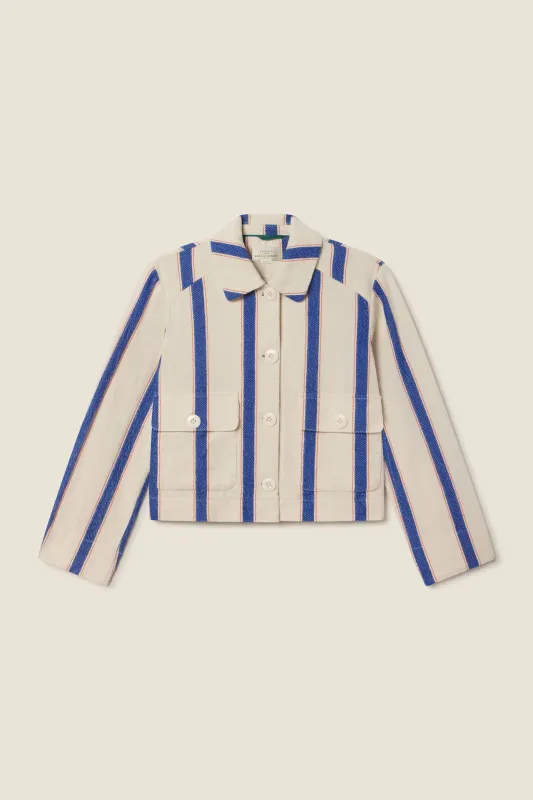 Atlas Jacket Awning Stripe sold by Trovata