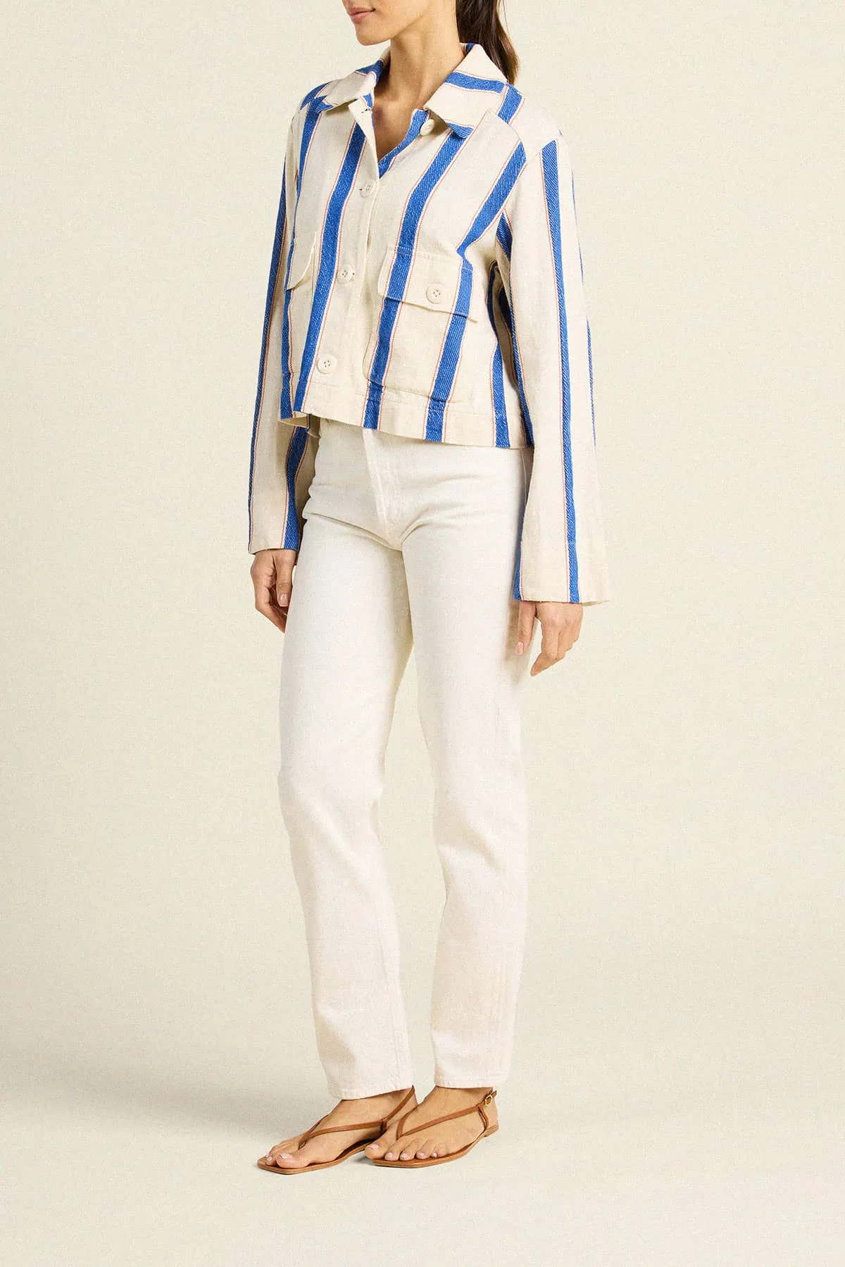 Atlas Jacket Awning Stripe sold by Trovata product image thumbnail 3