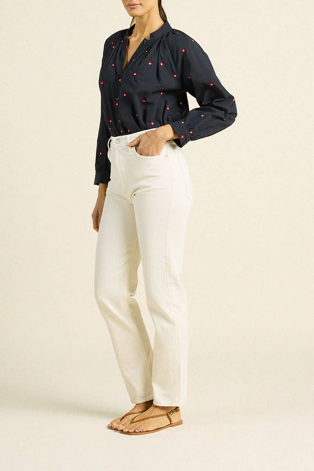 Mena Blouse Daisy Dot sold by Trovata product image thumbnail 3