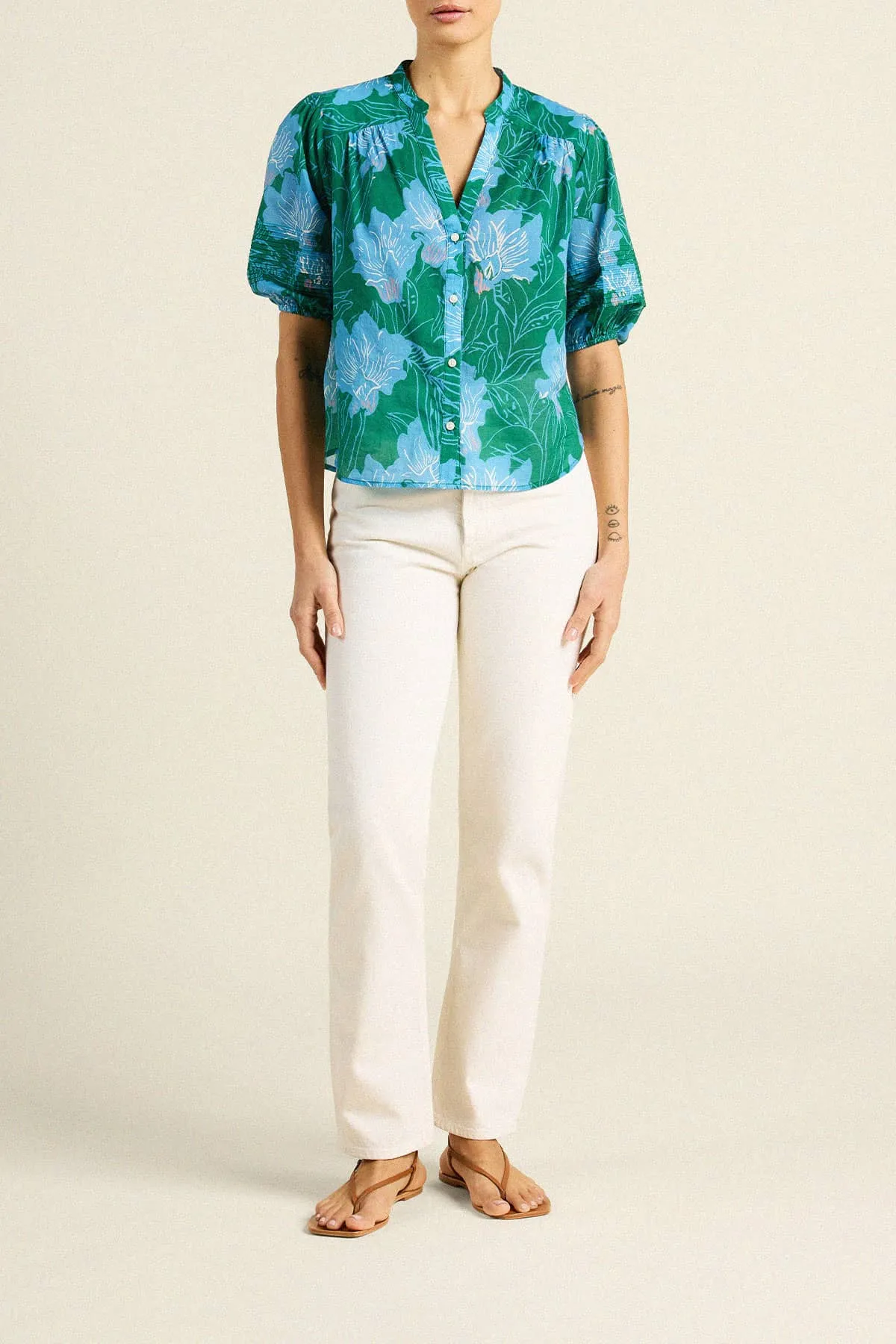 Loren Blouse Blue Orchid sold by Trovata product image thumbnail 4