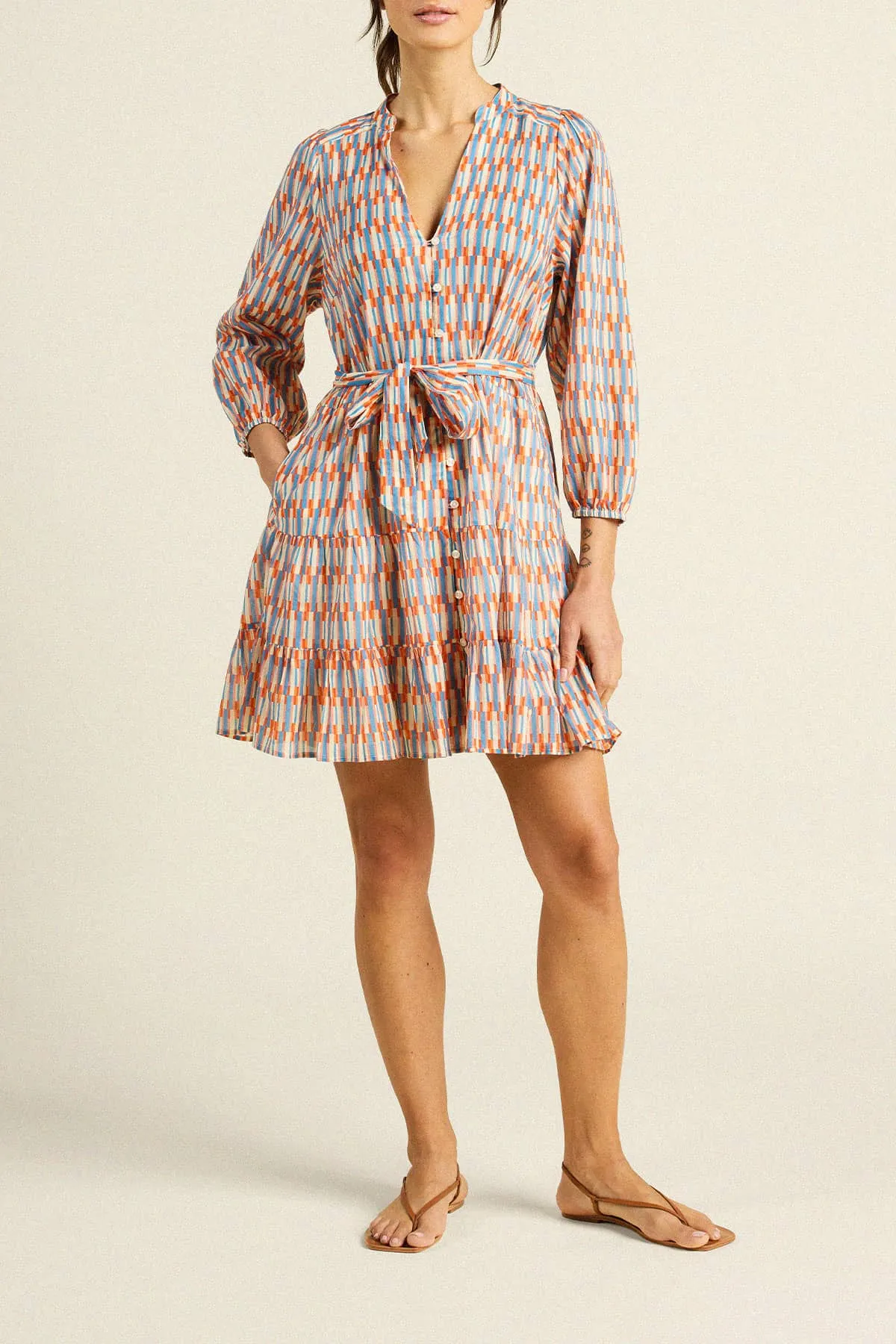 Celeste Dress Retro Grid sold by Trovata product image thumbnail 2