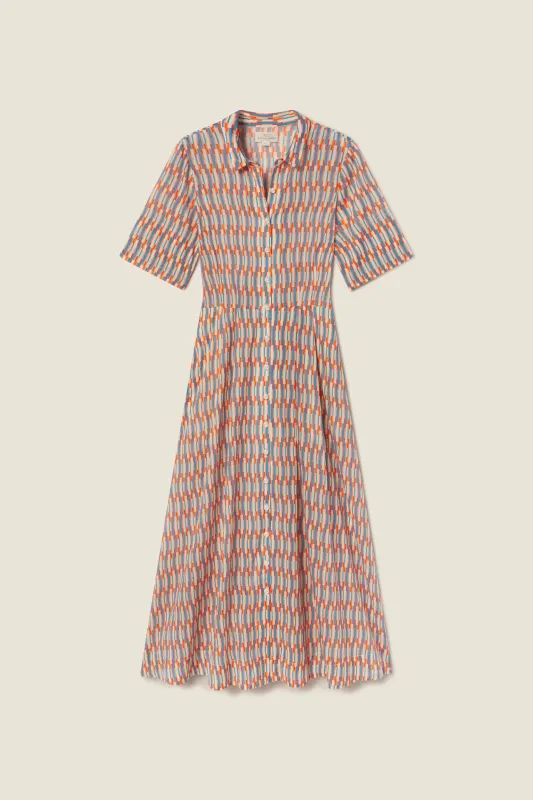 Aster Dress Retro Grid sold by Trovata