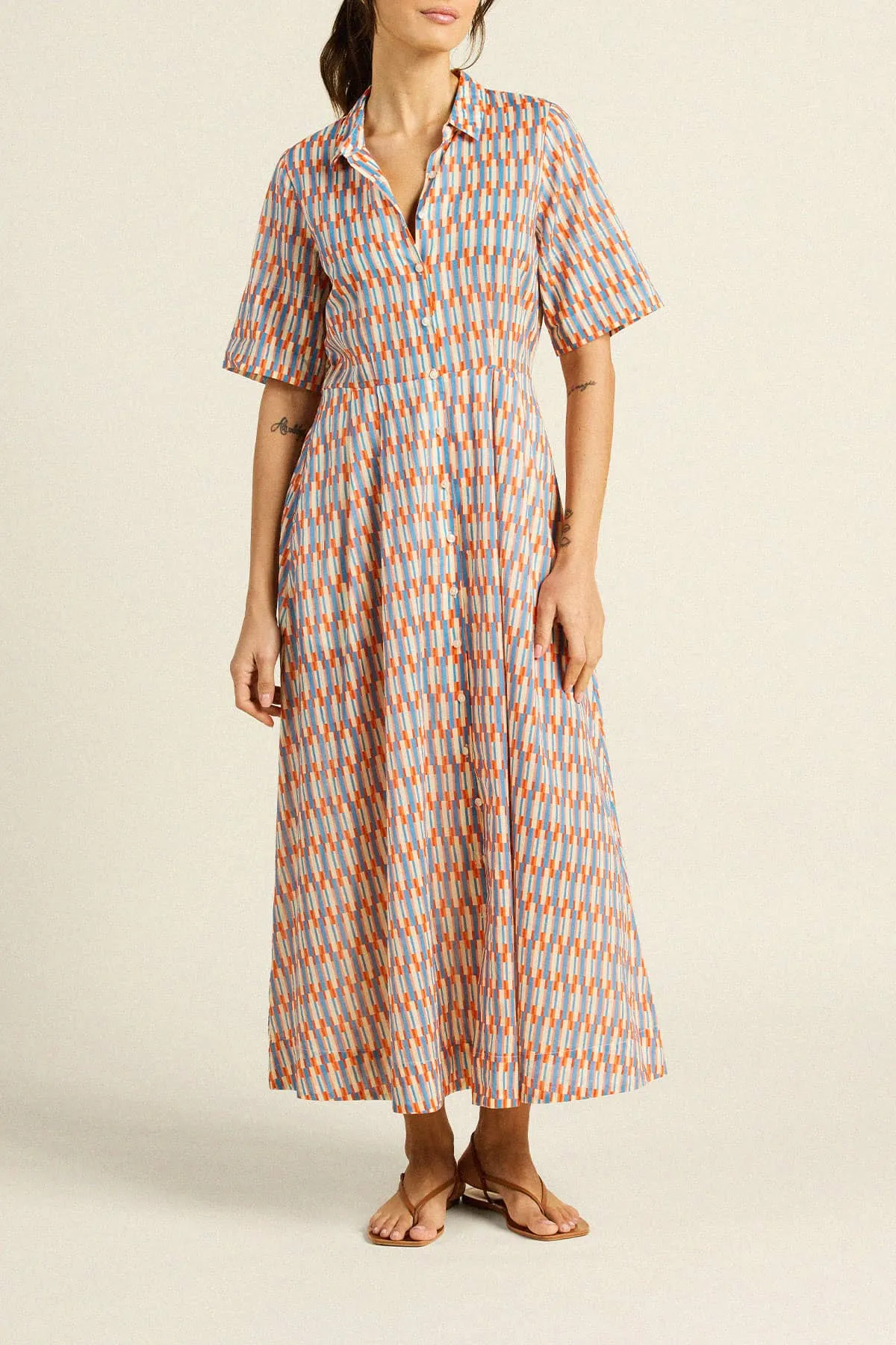 Aster Dress Retro Grid sold by Trovata product image thumbnail 2