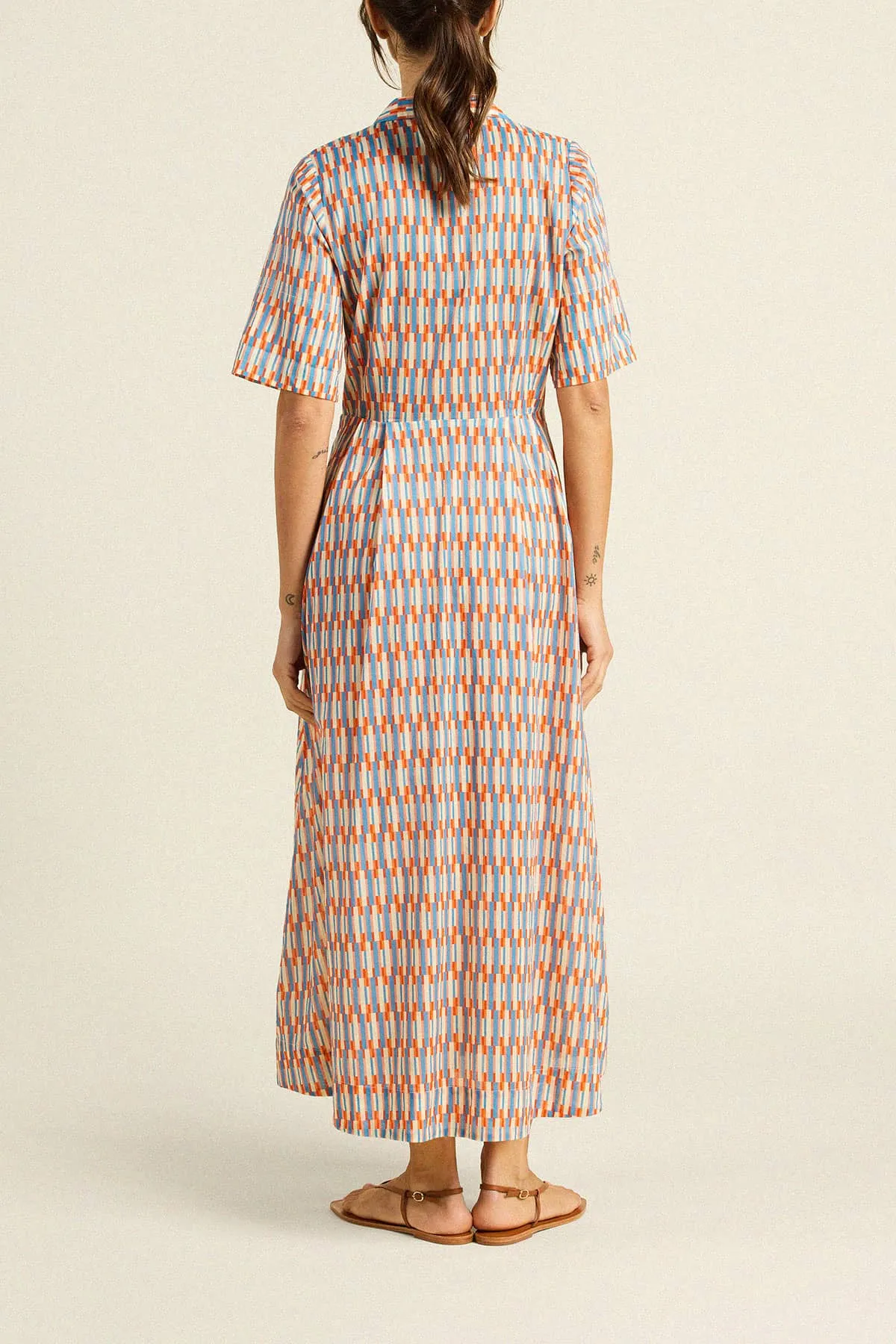Aster Dress Retro Grid sold by Trovata product image thumbnail 4