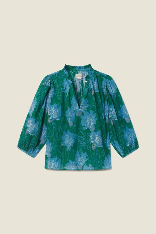 Orly Blouse Blue Orchid sold by Trovata