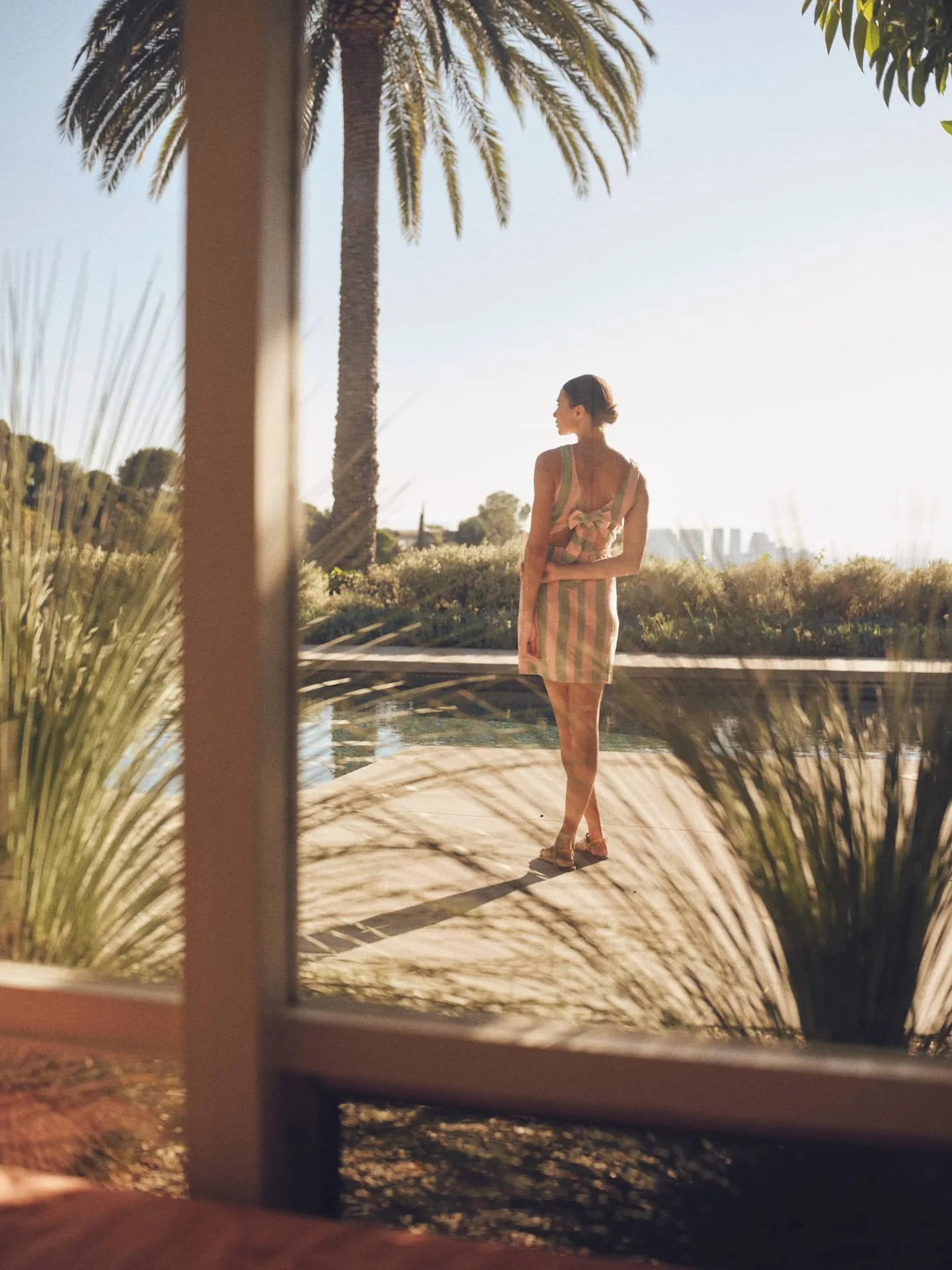 Rosalie Dress Watermelon Stripe sold by Trovata product image thumbnail 2