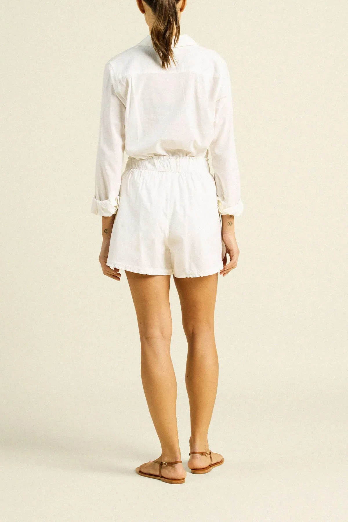 Lucille Short White Poplin sold by Trovata product image thumbnail 4