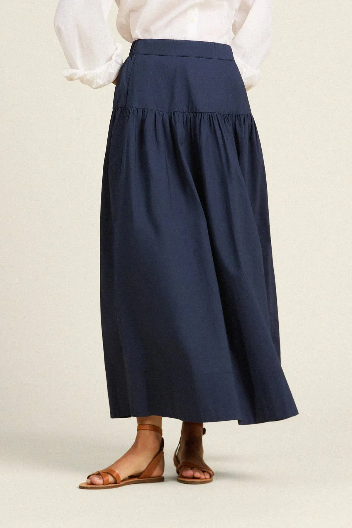 Lydia Skirt Navy Poplin sold by Trovata product image thumbnail 2