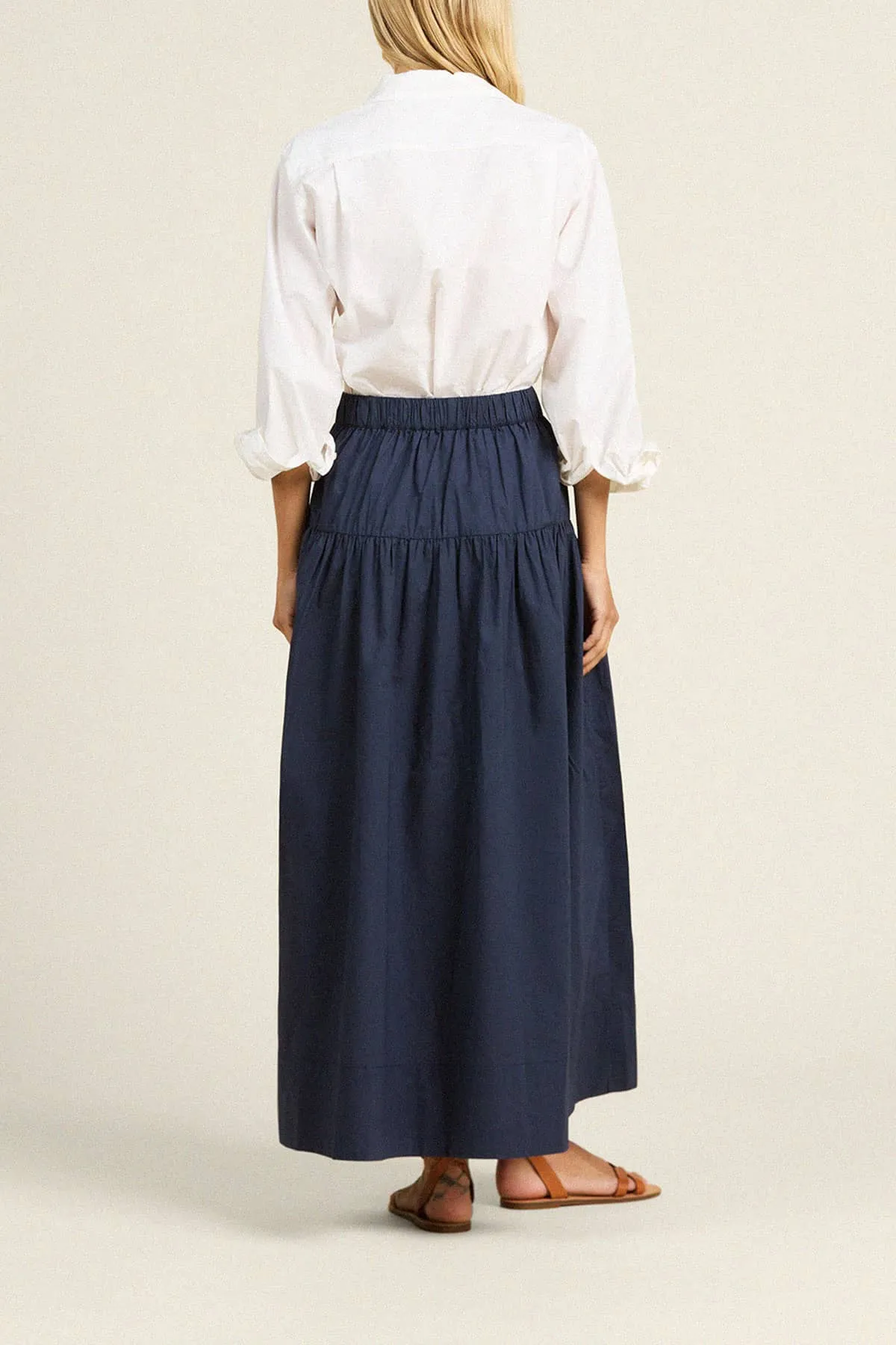 Lydia Skirt Navy Poplin sold by Trovata product image thumbnail 4