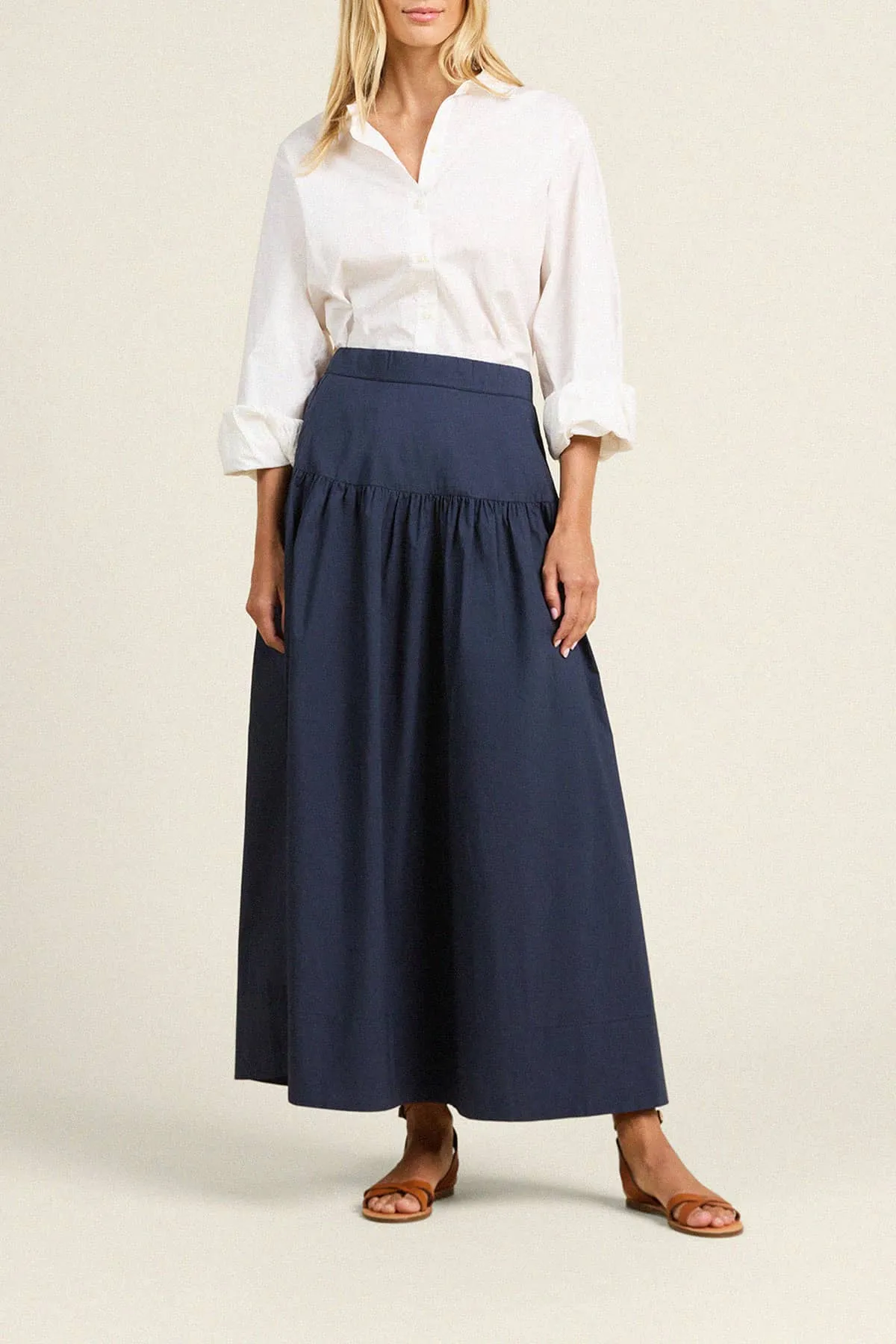 Lydia Skirt Navy Poplin sold by Trovata product image thumbnail 3