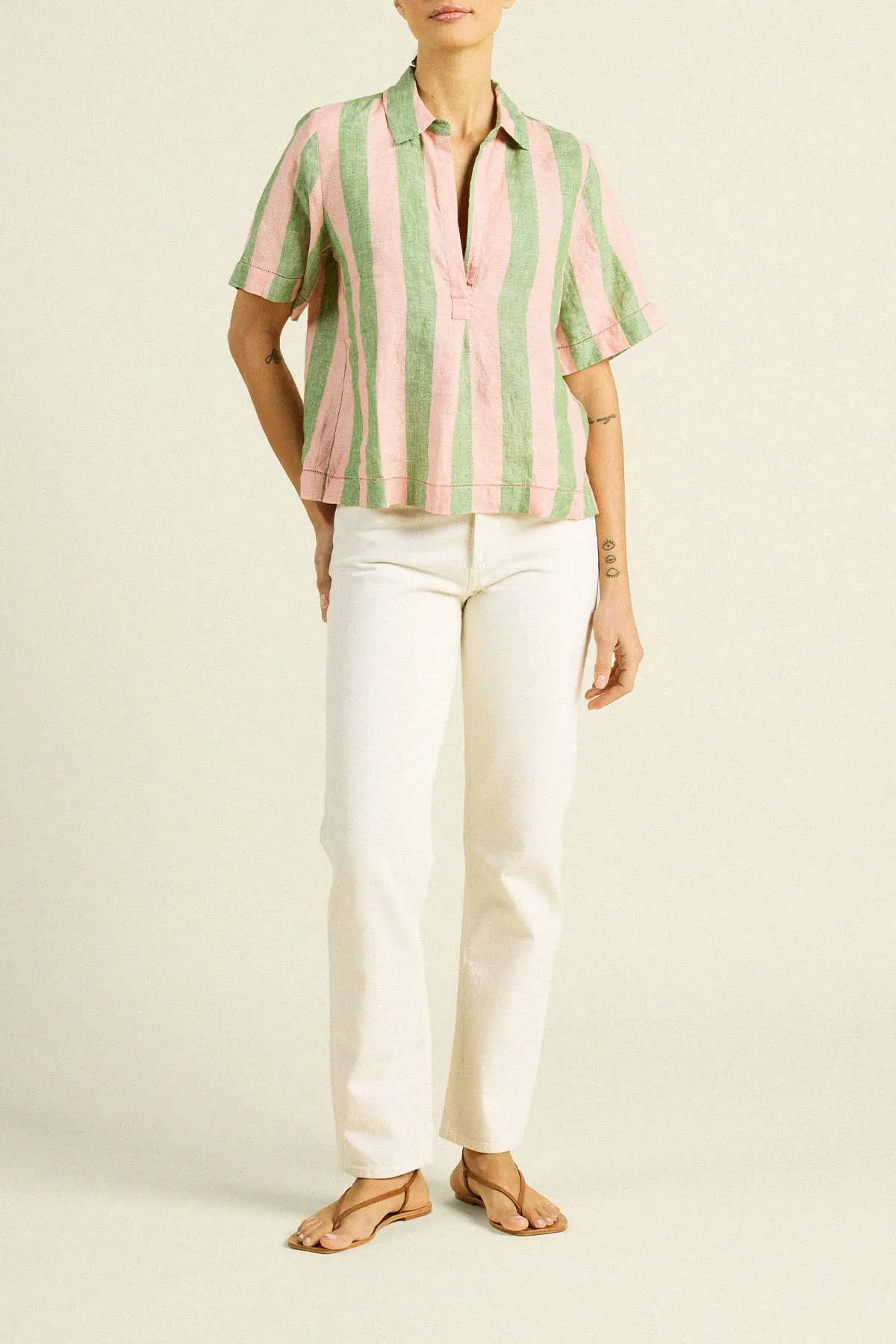 Cora Shirt Watermelon Stripe sold by Trovata product image thumbnail 3